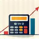 Icono de calculadora y gráficos representando herramientas prácticas como calculadoras de ahorro y simuladores de inversión